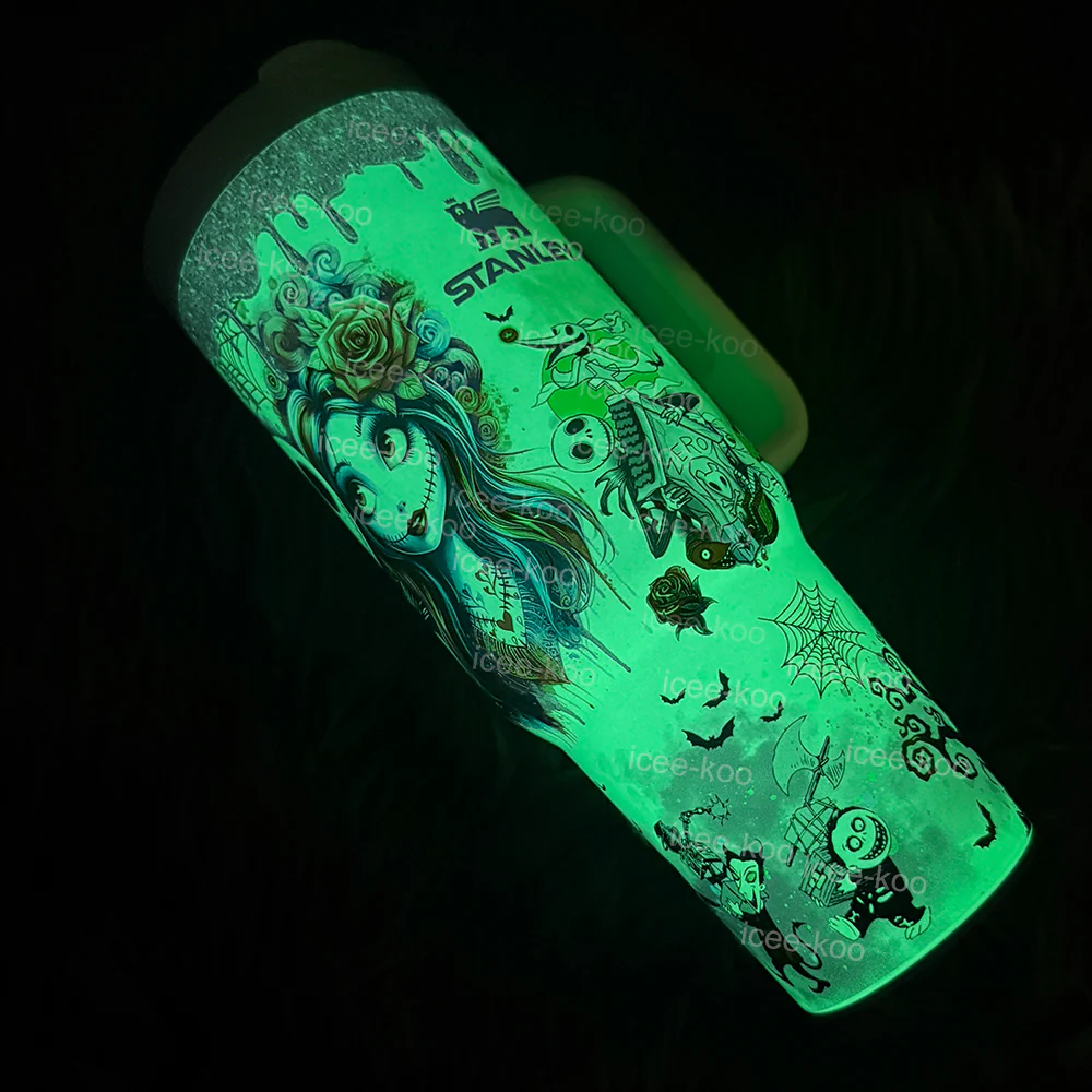 Christmas Eve Jack In-Car Insulated  1200ml  Luminous Glow Tumbler（Free keychain for the first 100 orders )